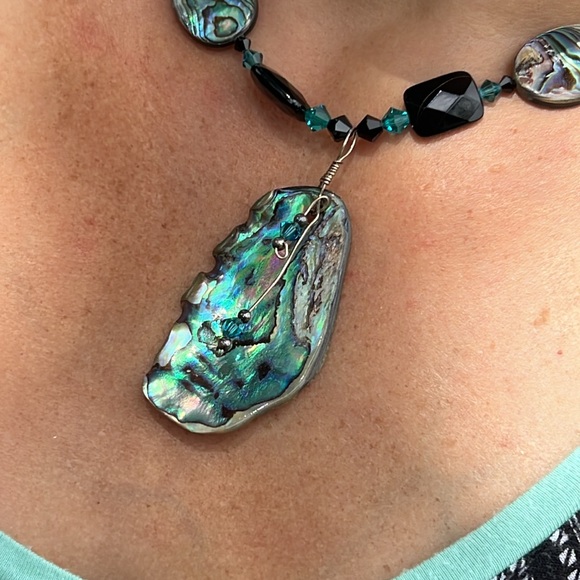 Silpada necklace sterling abalone shell - Picture 4 of 10